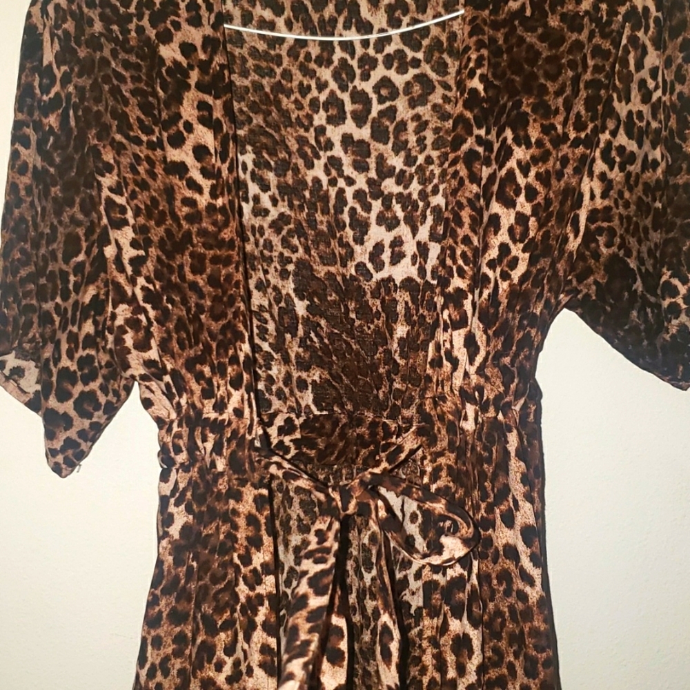 Wild Fable Leopard Print Robe Cover Up - Picture 2 of 2